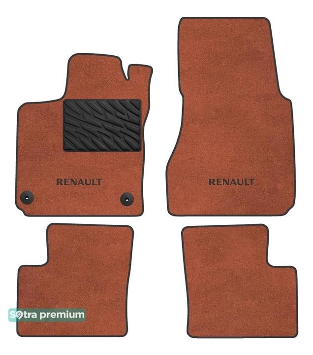 Sotra 90899-CH-TERRA The carpets of the Sotra interior are two-layer Premium terracotta for Renault Twingo (mkII) (electric) 2020-, set 90899CHTERRA