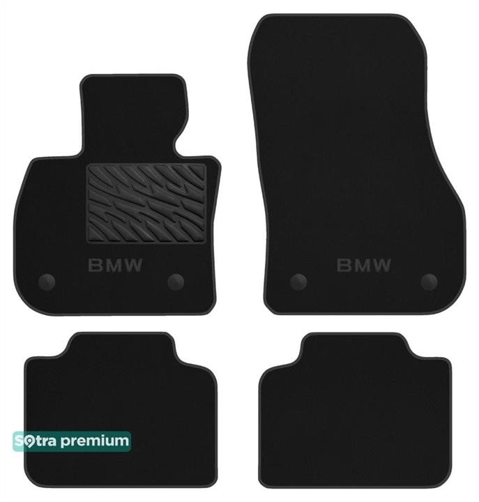 Sotra 90887-CH-BLACK The carpets of the Sotra interior are two-layer Premium black for BMW 2-series (U06)(Active Tourer) 2021-, set 90887CHBLACK