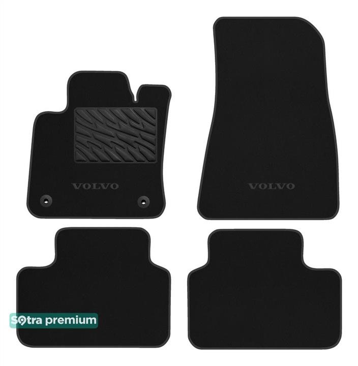 Sotra 90902-CH-BLACK The carpets of the Sotra interior are two-layer Premium black for Volvo C40 (mkI)(Recharge) 2021-, set 90902CHBLACK