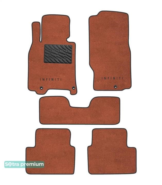 Sotra 90871-CH-TERRA The carpets of the Sotra interior are two-layer Premium terracotta for Infiniti G (mkIV) (3 clips) 2006-2013, set 90871CHTERRA