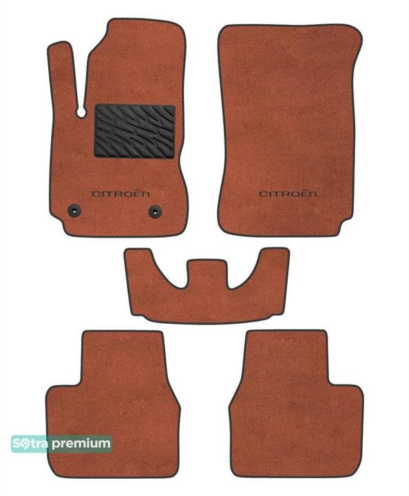 Sotra 90874-CH-TERRA The carpets of the Sotra interior are two-layer Premium terracotta for Citroen C4 Cactus (mkI) 2014-, set 90874CHTERRA