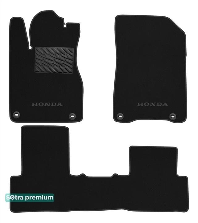 Sotra 90968-CH-BLACK The carpets of the Sotra interior are two-layer Premium black for Honda CR-V (mkIV) (4 clips) 2012-2018, set 90968CHBLACK