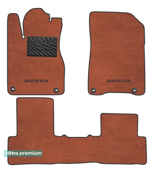 Sotra 90968-CH-TERRA The carpets of the Sotra interior are two-layer Premium terracotta for Honda CR-V (mkIV) (4 clips) 2012-2018, set 90968CHTERRA