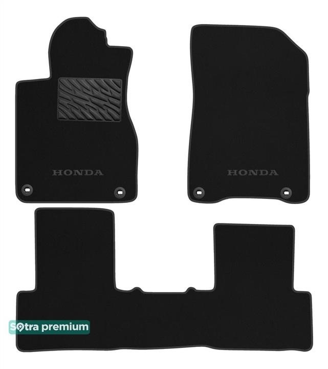 Sotra 90969-CH-BLACK The carpets of the Sotra interior are two-layer Premium black for Honda CR-V (mkIV)(4 clips)(with subwoofer) 2012-2018, set 90969CHBLACK