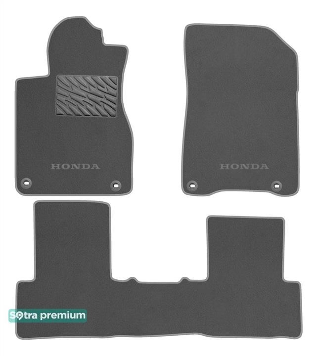 Sotra 90969-CH-GREY The carpets of the Sotra interior are two-layer Premium gray for Honda CR-V (mkIV)(4 clips)(with subwoofer) 2012-2018, set 90969CHGREY