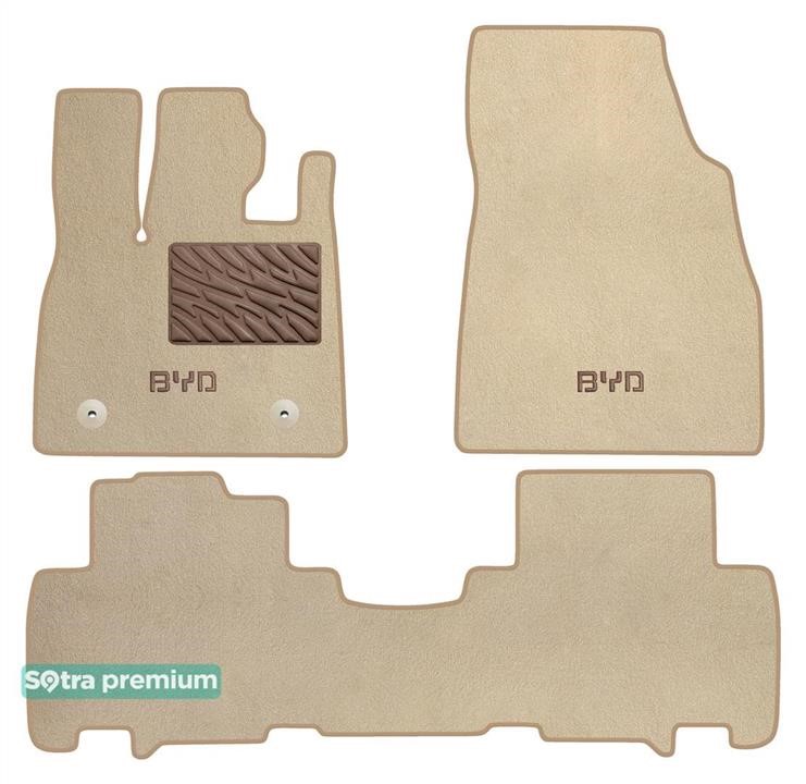 Sotra 90955-CH-BEIGE The carpets of the Sotra interior are two-layer Premium beige for BYD Tang (mkII)(1-2 row) 2018-, set 90955CHBEIGE