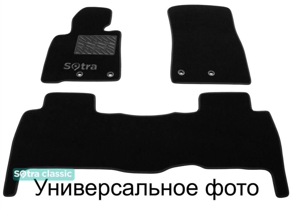 Sotra 02559-GD-BLACK The carpets of the Sotra interior are two-layer Classic black for Peugeot 308 (mkI) 2007-2013, set 02559GDBLACK