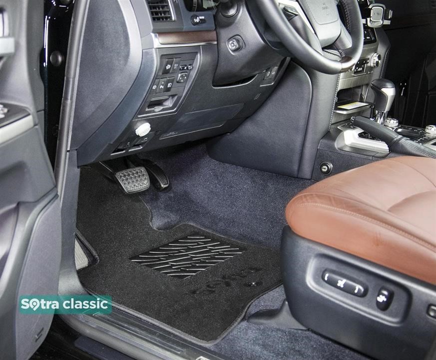 Sotra 05841-GD-BLACK The carpets of the Sotra interior are two-layer Classic black for Acura TSX (mkII)(CU2/CU4) 2008-2014, set 05841GDBLACK