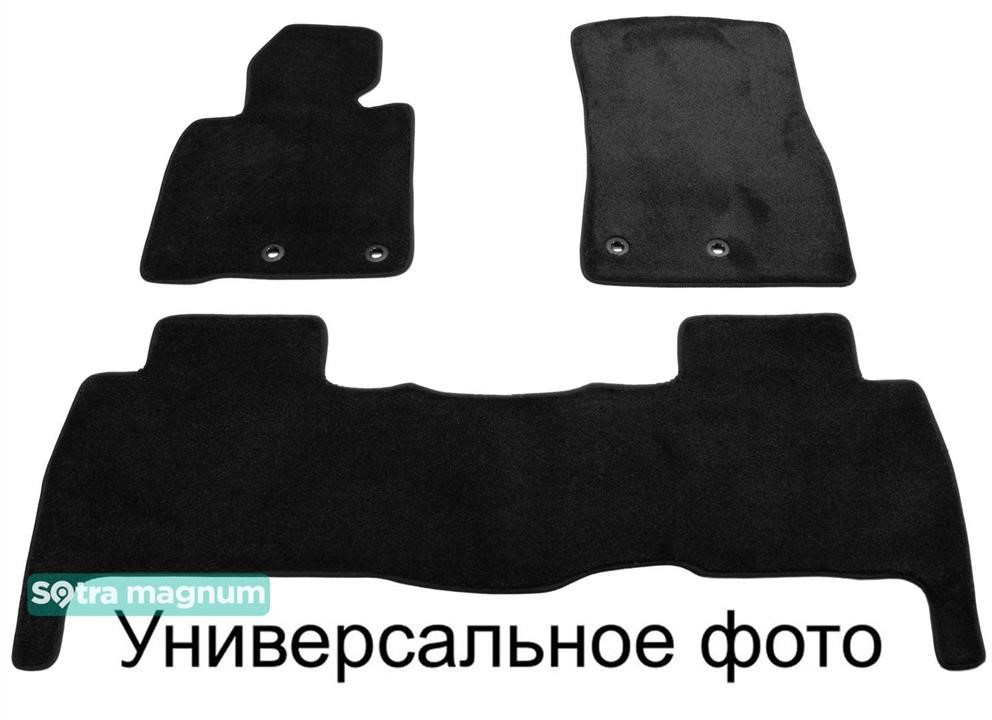 Sotra 08936-MG15-BLACK Sotra interior mat, two-layer Magnum black for Mercedes-Benz C-Class (C205/A205) (coupe and convertible) 2015-2022 08936MG15BLACK