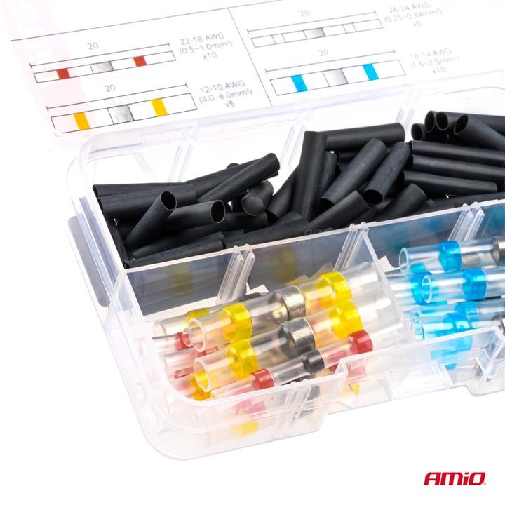 AMiO Set of tin connectors and heat-shrinkable tubes 30&#x2F;70 pcs – price 28 PLN