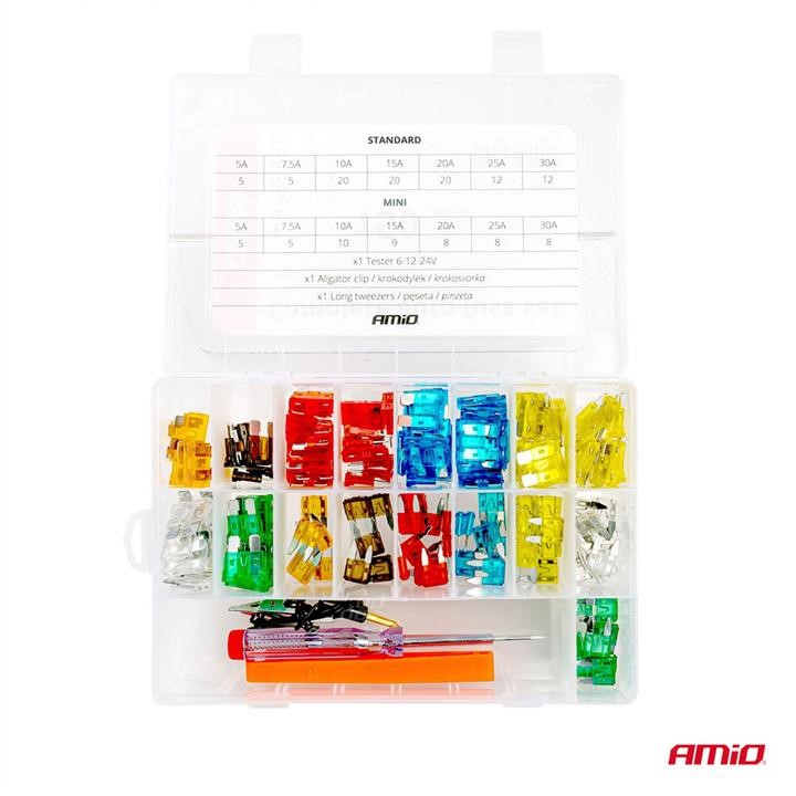 Fuse set with tester, clamp and tweezers AMiO 03037