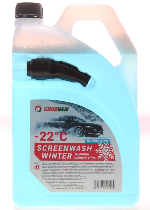 Goodrem GOODREM BG -22 4L Winter windshield washer fluid -22°C, "Bubble Gum", 4 L GOODREMBG224L