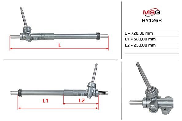 Rack and pinion steering KIA Sorento (Kia Sorento): HY126R MSG Rebuilding Steering rack without power steering restored