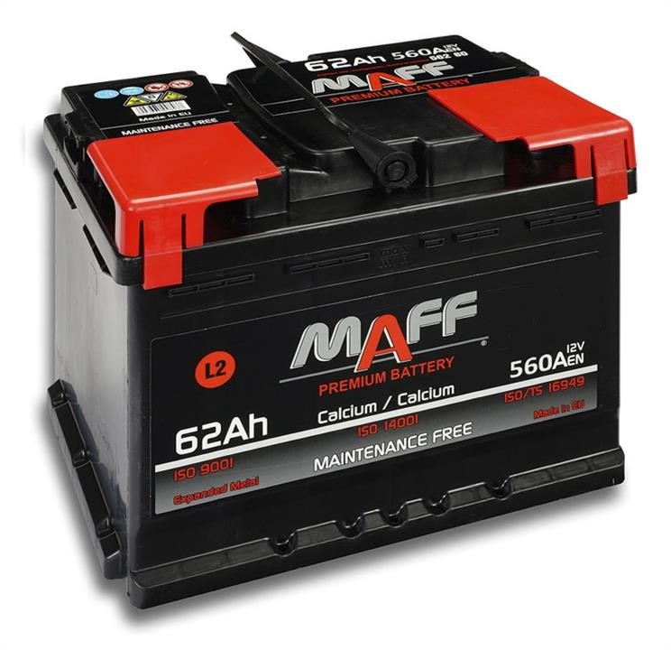 Maff 562 E0 Battery MAFF 6ST-62 12V 62Ah 560A(EN) R+ 562E0