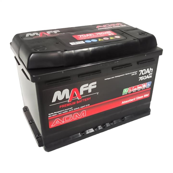 Maff 570 02 Battery MAFF Start-Stop AGM 6ST-70 12V 70Ah 760A(EN) R+ 57002