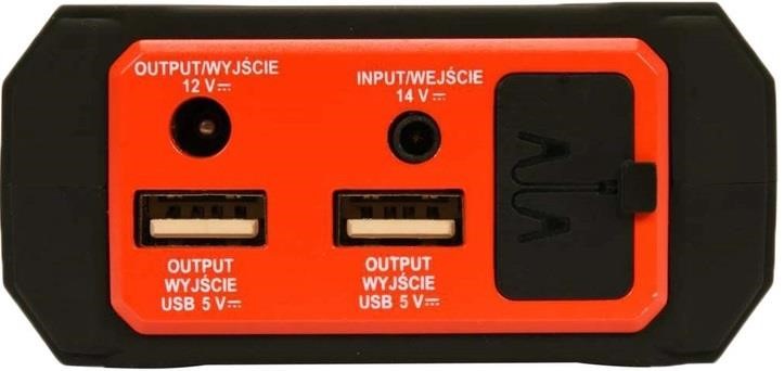 Jump starter Li-Pol 9 Ah 200/400 A, output 12V 3.5A, USB 5V 2A Yato YT-83081