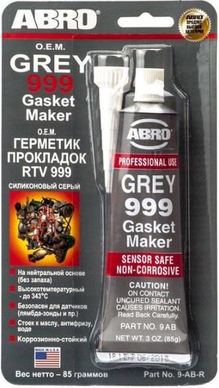 Abro 9ABR Gasket maker, silicone, high temperature, gray, 85 g 9ABR