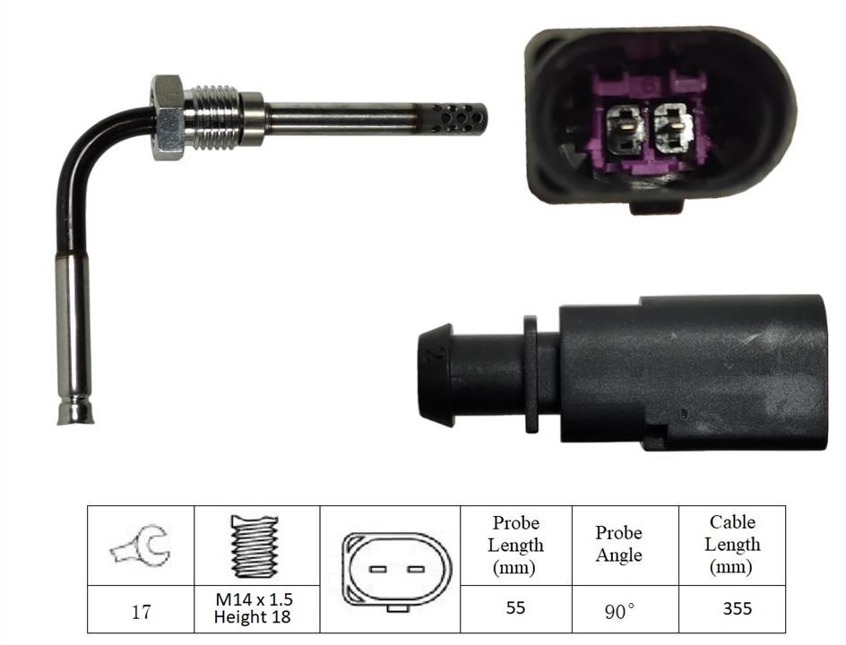 Intermotor 27075 Exhaust gas temperature sensor 27075