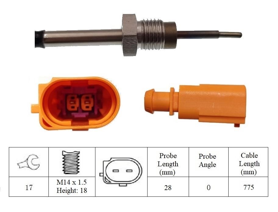 Lemark LXT147 Exhaust gas temperature sensor LXT147