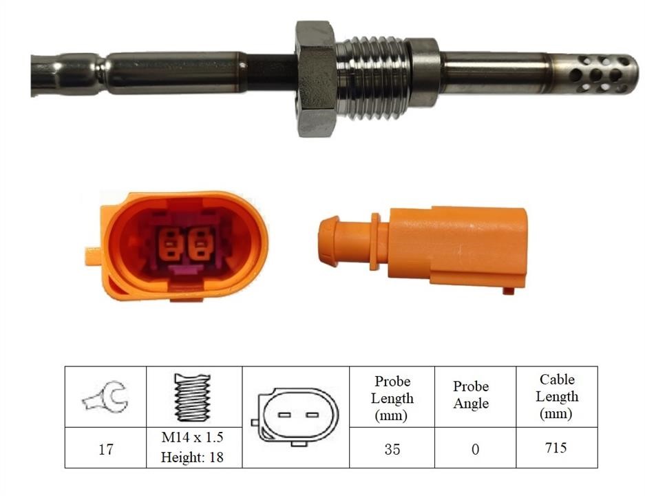 Lemark LXT004 Exhaust gas temperature sensor LXT004