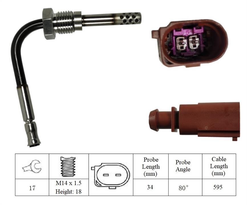 Lemark LXT009 Exhaust gas temperature sensor LXT009