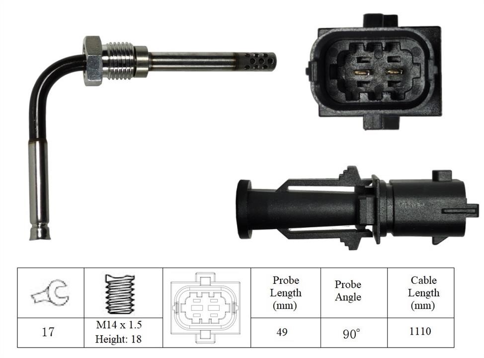 Lemark LXT156 Exhaust gas temperature sensor LXT156