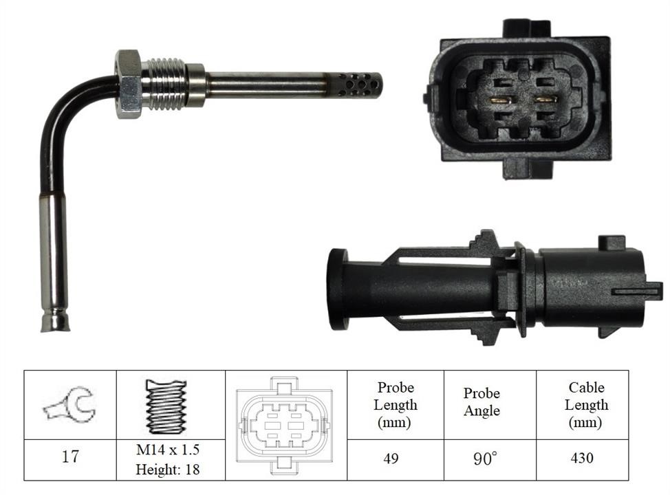 Lucas Electrical LGS7104 Exhaust gas temperature sensor LGS7104