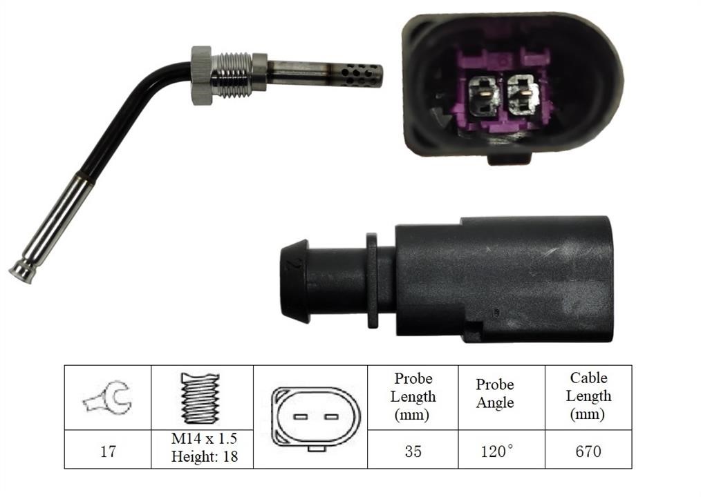 Lucas Electrical LGS7109 Exhaust gas temperature sensor LGS7109