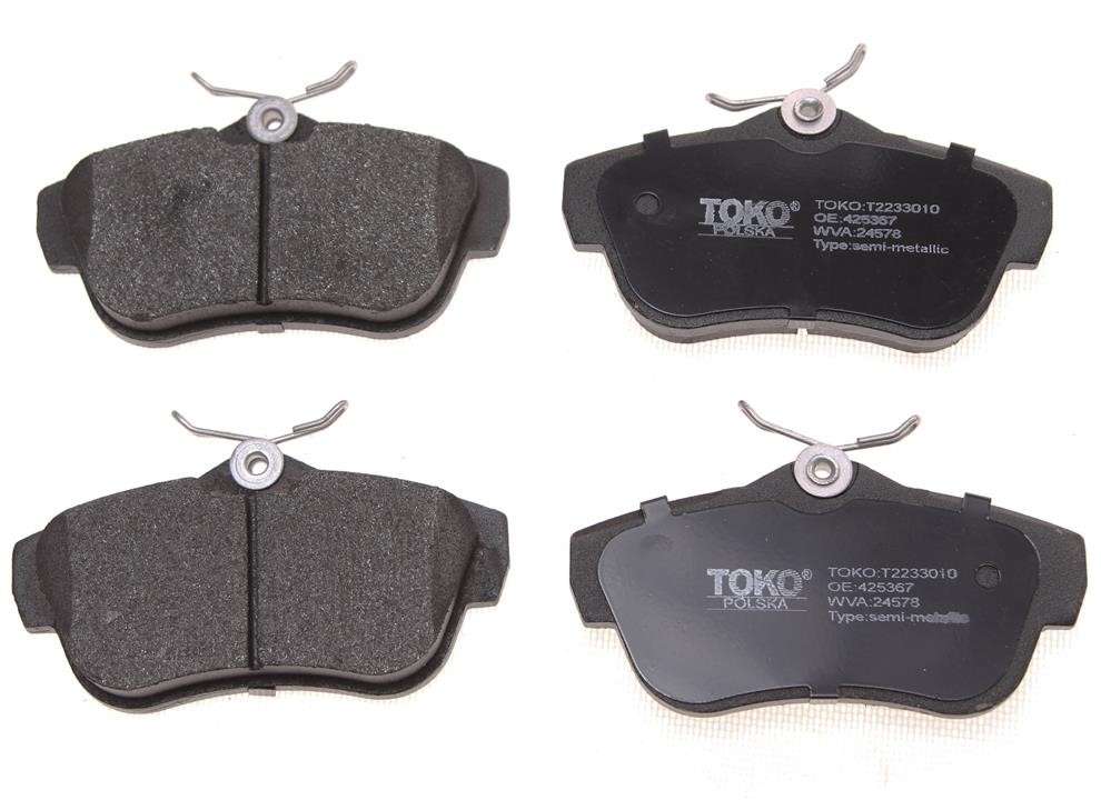 Toko T2233010 Rear disc brake pads, set T2233010