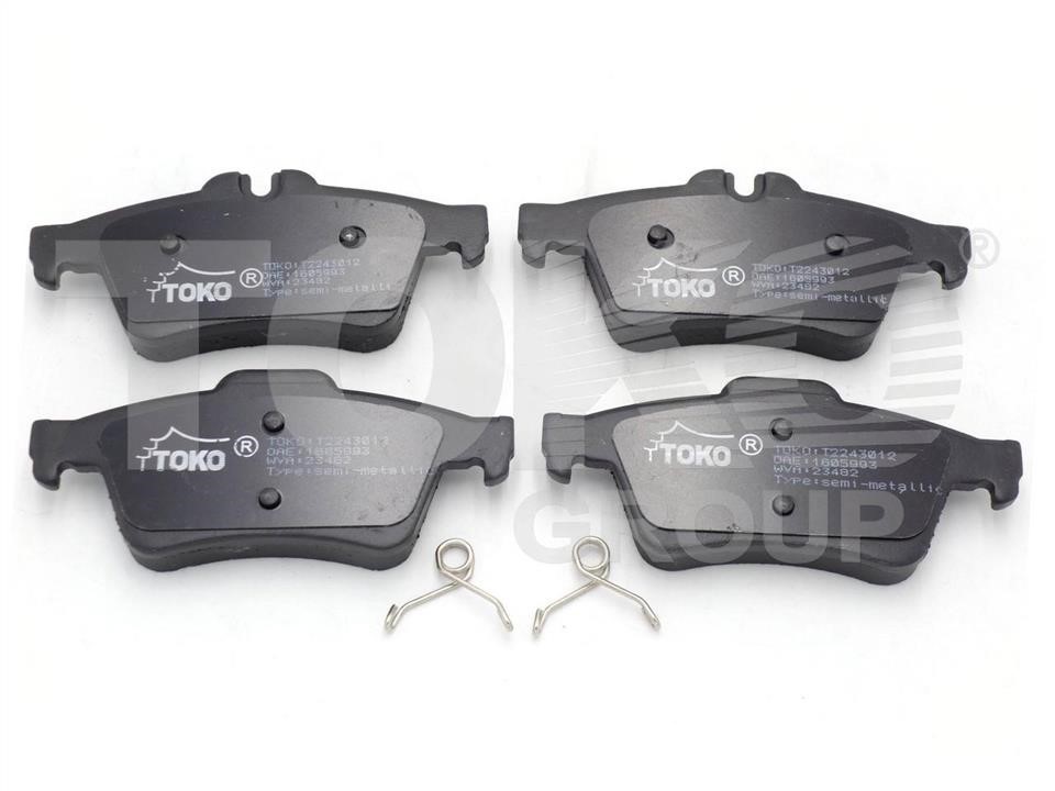 Toko T2243012 Brake Pad Set, disc brake T2243012