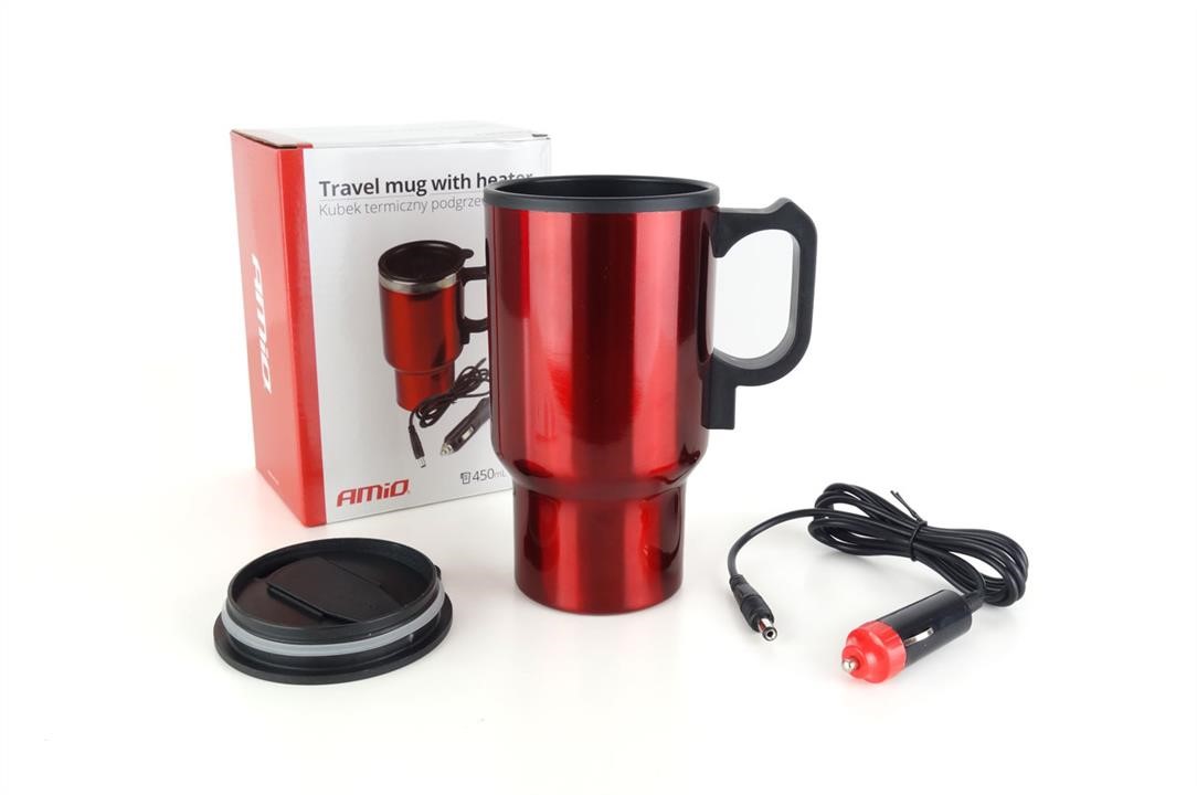 AMiO 02177 DC Car kettle/mug 450 ml red color 12V 02177