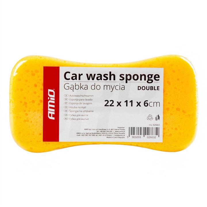 AMiO 02663 Sponge for car wash Double 22x11x6 cm 02663