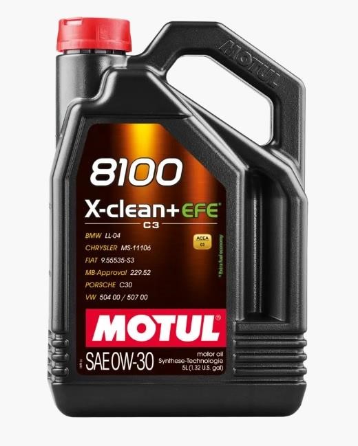 Motul 111677 Engine oil Motul 8100 X-CLEAN+ EFE 0W-30, 5L 111677