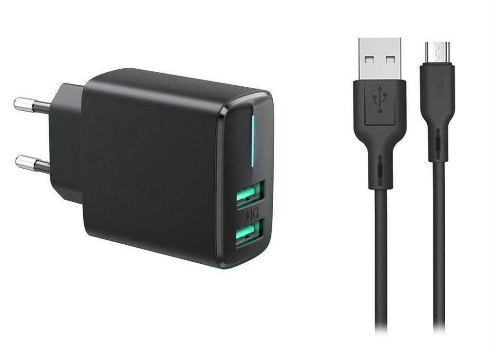 Carcommerce 68714 2 X USB 2.4A Fast Charger + Micro USB Cable 1M 2.4A 68714