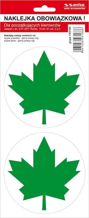 42028 Carcommerce Sticker Green Leaf