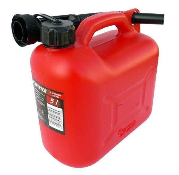 Carcommerce 42829 Fuel Can 5L Plastic, Red 42829