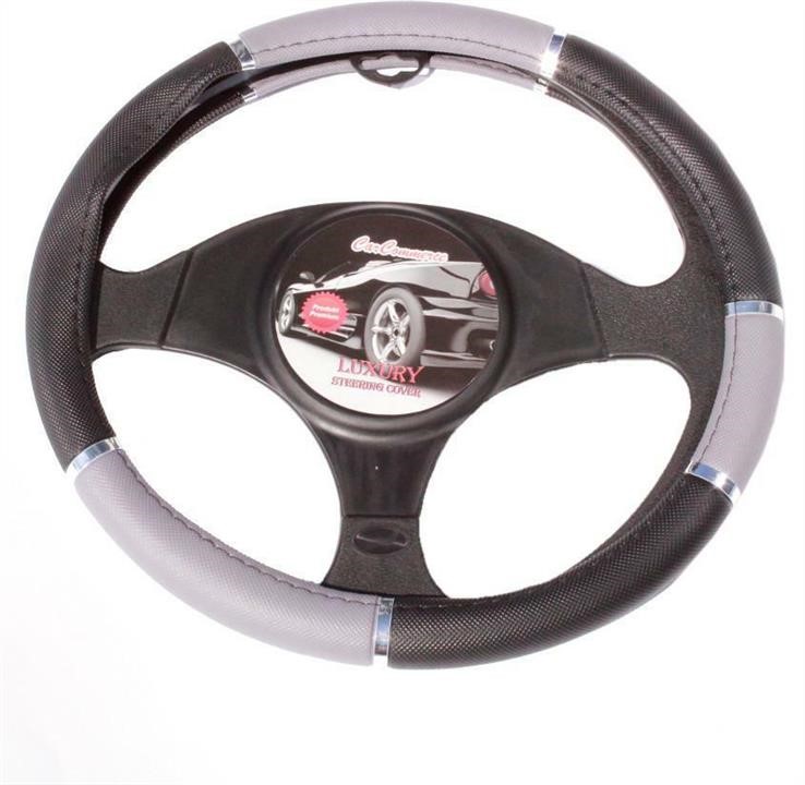 Carcommerce 61127 Steering Wheel Cover Black - Grey 61127