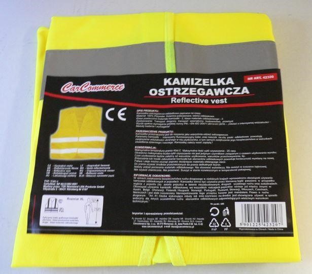 Safety Vest Yellow With Ce Carcommerce 42320