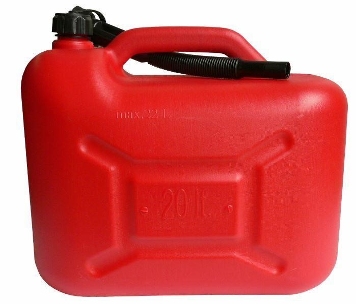 Fuel Can 20L Plastic, Red Carcommerce 61600