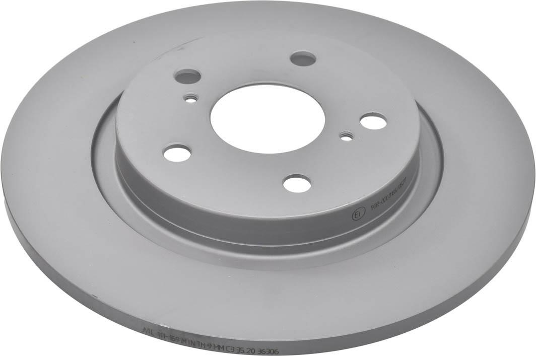 Ate 24.0111-0169.1 Rear brake disc, non-ventilated 24011101691