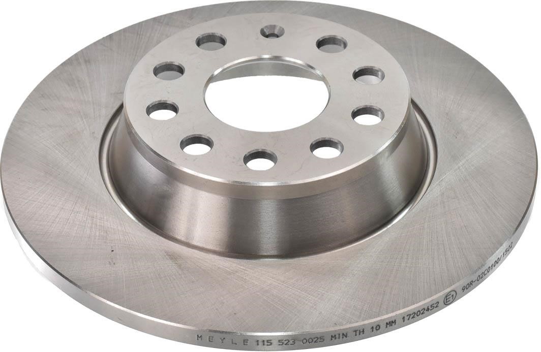 Meyle 115 523 0025 Rear brake disc, non-ventilated 1155230025