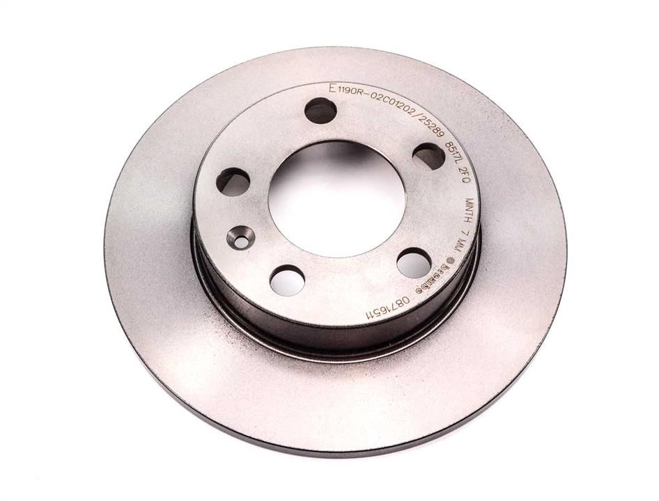 Brembo 08.7165.11 Rear brake disc, non-ventilated 08716511