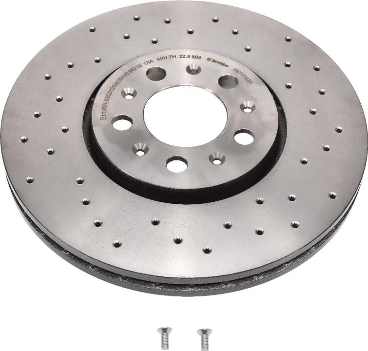 Brembo 09.7010.2X Ventilated brake disc with perforation 0970102X