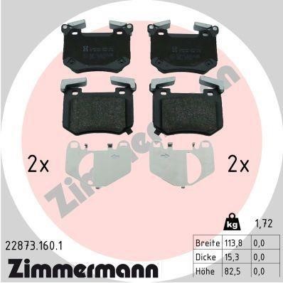 Otto Zimmermann 22873.160.1 Brake Pad Set, disc brake 228731601