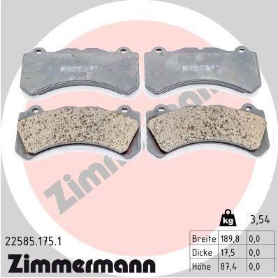 Otto Zimmermann 22585.175.1 Brake Pad Set, disc brake 225851751
