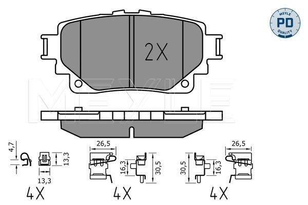 Meyle 025 205 8215 Brake Pad Set, disc brake 0252058215