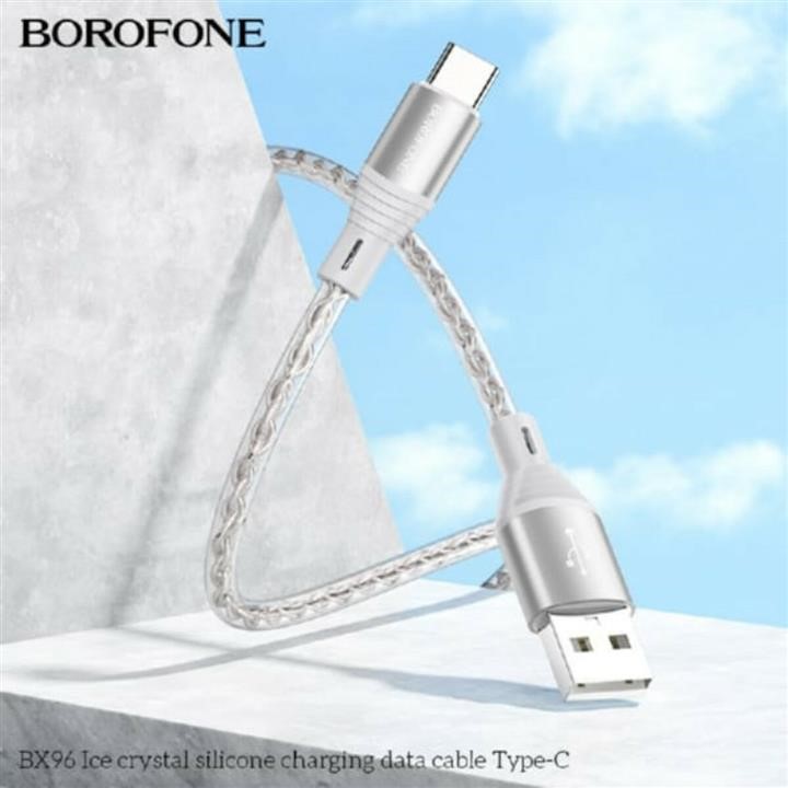 Borofone BX96 Ice crystal silicone charging data cable Type-C Gray Borofone BX96CG