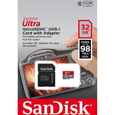 Sandisk SDSQUA4-032G-GN6IA MicroSDHC (UHS-1) SanDisk Ultra 32Gb class 10 A1 (120Mb/s) (adapter SD) Imaging Packaging SDSQUA4032GGN6IA