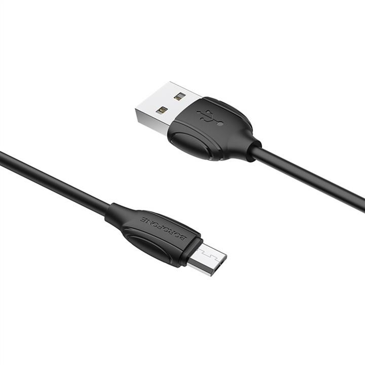 Borofone BX19MB Borofone BX19 USB to Micro 2.4A, 1m, PVC, TPE connectors, Black BX19MB