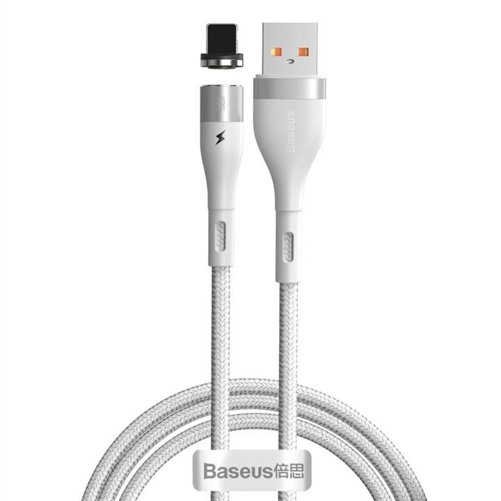 Baseus CALXC-K02 Baseus Zinc Magnetic Safe Fast Charging Data Cable USB to IP 2.4A 1m White CALXCK02